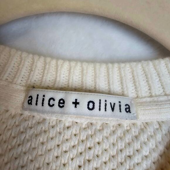 Alice+Olivia Zelda M? 3D Textured Bright Striped Pullover. Size Tag missing. - Picture 3 of 16